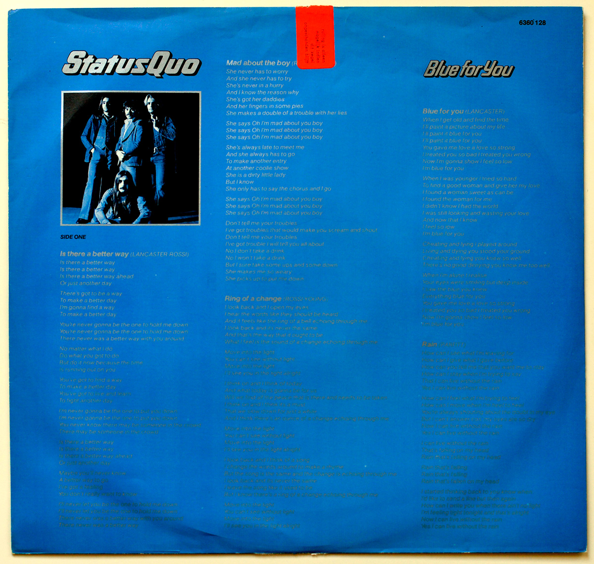 A0746 STATUS QUO Blue For You (OIS)